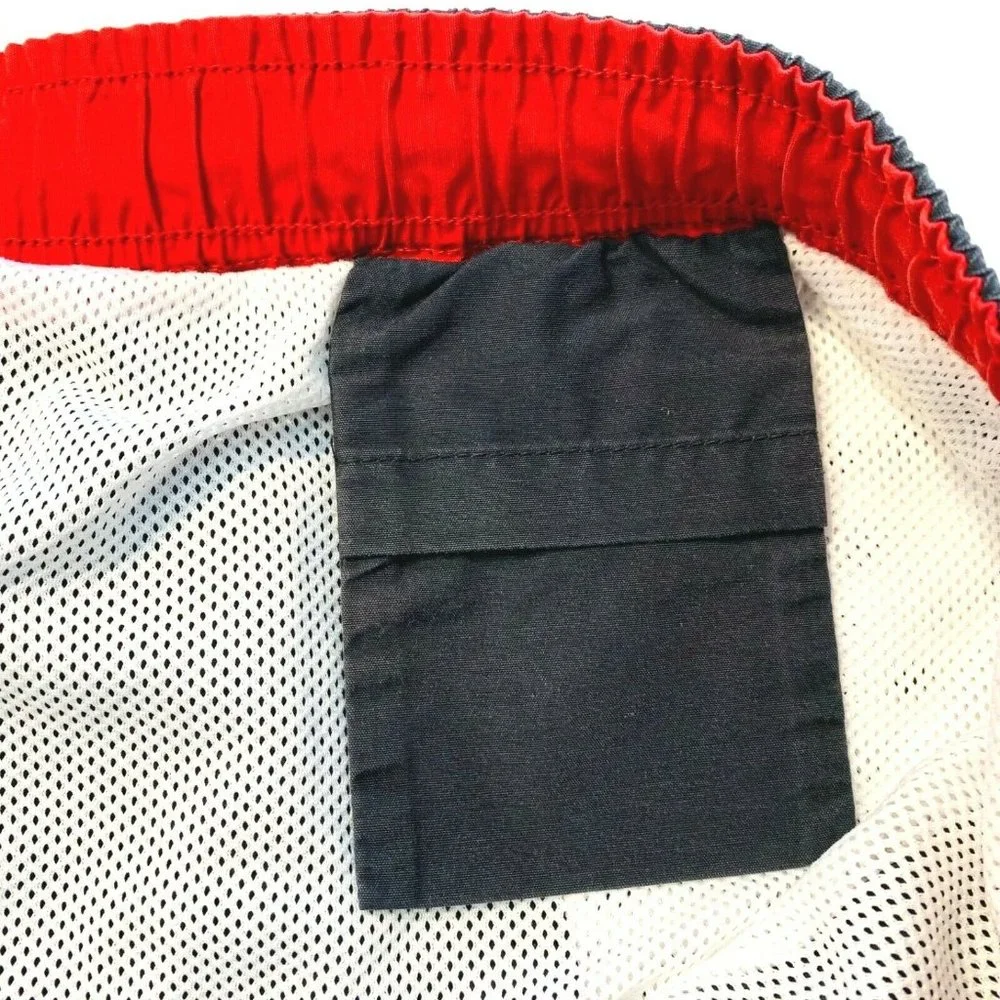 Vintage Polo Sport Ralph Lauren Swim Trunks Mesh Lined Cotton Nylon Gray Mens XL